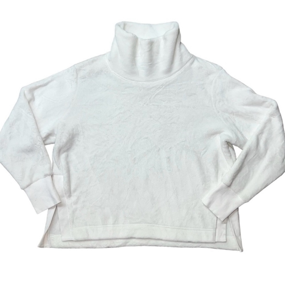 Athleta Cozy White Turtleneck Sweater